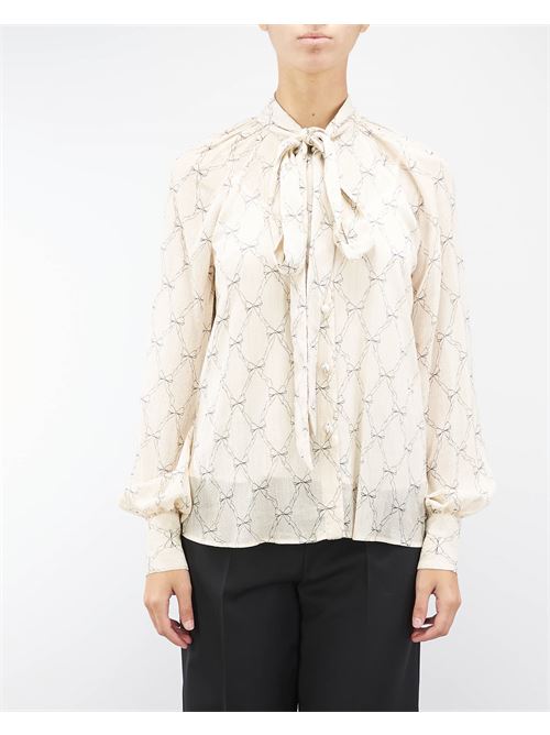 Creponne shirt with bow print Twinset TWIN SET | Shirt | TT244212048